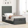 vidaXL Estructura cama otomana colch&oacute;n tela gris oscuro 90x190cm