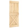 vidaXL Puerta corredera con herrajes madera maciza de pino 80x210 cm