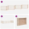 vidaXL Puerta para perros plegable 8 paneles madera de &aacute;lamo 640 cm
