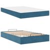 vidaXL Estructura de cama con colch&oacute;n 2 pcs Azul Terciopelo