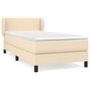 vidaXL Cama box spring con colch&oacute;n tela color crema 80x200 cm