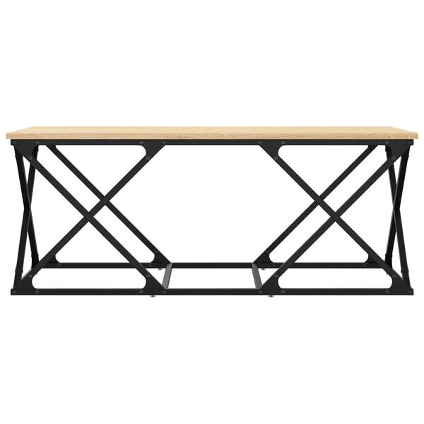 vidaXL Mesa de centro madera de ingenier&iacute;a roble Sonoma 100x49x40 cm