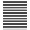 vidaXL Estor cebra negro 125x100 cm tejido ancho 120,9 cm poli&eacute;ster