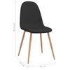 vidaXL Sillas de comedor 2 unidades tela negro