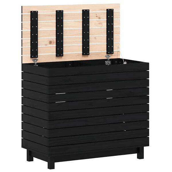 vidaXL Cesto para la ropa sucia madera maciza de pino 88,5x44x76 cm