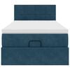 vidaXL Estructura de cama otomana con colch&oacute;n terciopelo azul oscuro
