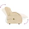 vidaXL Sill&oacute;n de masaje reclinable 4 plazas con portavasos tela crema