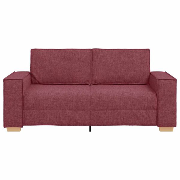 Sofá de 2 plazas vidaXL rojo vino 140 cm tela