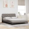 vidaXL Estructura de cama sin colch&oacute;n tela gris taupe 160x200 cm