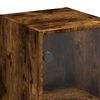 vidaXL Mueble de pared puertas de vidrio roble ahumado 35x37x68,5 cm