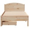vidaXL Estructura de cama sin colchón madera maciza de pino 100x200 cm