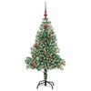 vidaXL &Aacute;rbol de Navidad Artificial Nevado con Luz LED Verde y 150 cm
