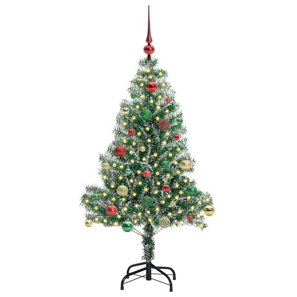 vidaXL &Aacute;rbol de Navidad Artificial Nevado con Luz LED Verde y 150 cm