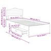 vidaXL Estructura de cama con cabecera Roble Sonoma 90 x 200 cm
