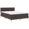 vidaXL Cama tipo Box Spring Marr&oacute;n Oscuro 140 x 190 cm tela