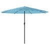 vidaXL Sombrilla de jard&iacute;n con poste de acero azul 324x324x247 cm