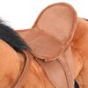 vidaXL Caballo de juguete de pie de peluche marr&oacute;n