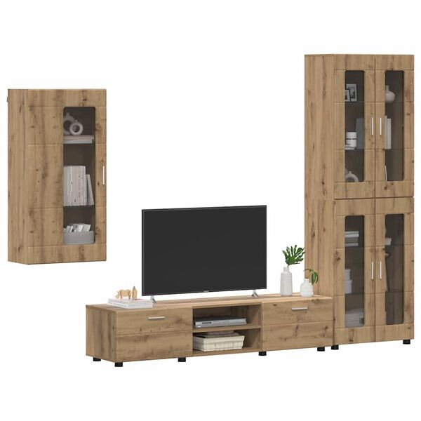 vidaXL Conjunto de mueble de TV con caj&oacute;n FLORIN Roble artesanal