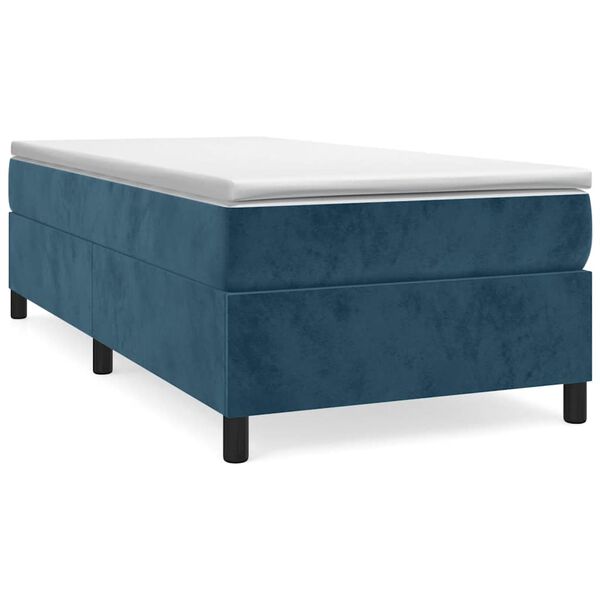 vidaXL Estructura de cama con somier terciopelo azul oscuro 80x200 cm