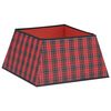 vidaXL Falda del &aacute;rbol de Navidad roja y negra 48x48x25 cm