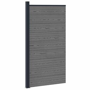 vidaXL Panel de valla WPC y Aluminio Gris