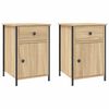 vidaXL Mesitas noche 2 uds madera contrachapada color roble 40x42x60cm