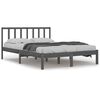 vidaXL Estructura de cama sin colch&oacute;n madera de pino gris 140x200 cm