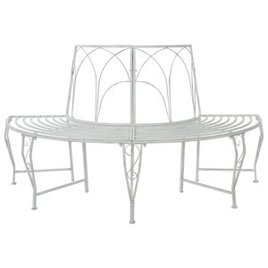 vidaXL Banco de &Aacute;rbol 4-N&uacute;mero de plazas 160 x 80 x 89 cm Acero
