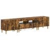 vidaXL Conjunto de 3 Muebles para TV con LED DELFT Roble Ahumado