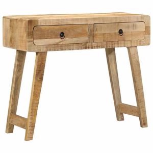 vidaXL Mesa consola madera maciza de mango rugosa 90x32x75 cm