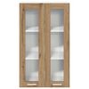 vidaXL Mueble colgante con puerta Roble artesanal 60 x 31 x 100 cm