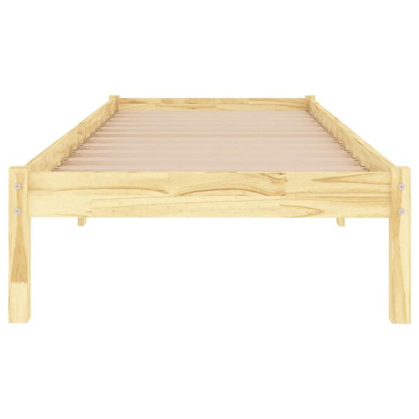 vidaXL Estructura de cama sin colch&oacute;n madera maciza 100x200 cm