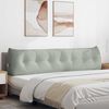 vidaXL Coj&iacute;n de Espalda Gris Claro 200 x 24 x 50 cm Terciopelo
