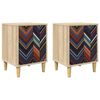 vidaXL Mesa de noche OMMEN 2 uds. Roble Sonoma 36 x 33 x 50 cm