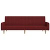 vidaXL Sof&aacute; cama de 2 plazas tela rojo vino tinto