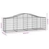 vidaXL Cestas de gaviones 50 uds forma de arco hierro 200x50x60/80 cm