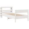 vidaXL Estructura de cama sin colch&oacute;n madera maciza blanca 75x190 cm