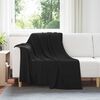 vidaXL Mantitas de Sof&aacute; 6 pcs Negro 200 x 150 cm Lana