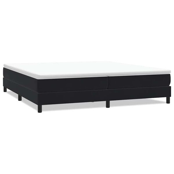 vidaXL Cama box spring sin colchón negro terciopelo 200x210 cm