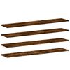vidaXL Estantes pared 4 uds madera ingenier&iacute;a roble humo 100x20x1,5 cm