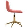 vidaXL Silla de oficina giratoria de terciopelo rosa