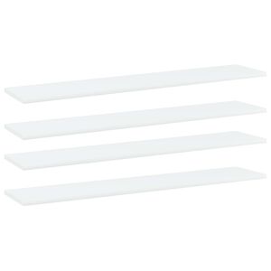 vidaXL Estantes para estanter&iacute;a 4uds contrachapada blanco 100x20x1,5cm