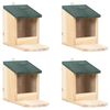 vidaXL Casas de ardilla 4 unidades madera de abeto