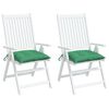 vidaXL Cojines de silla de jardín 2 uds tela Oxford verde 40x40x7 cm