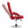 vidaXL Sill&oacute;n reclinable con reposapi&eacute;s de cuero sint&eacute;tico rojo