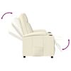 vidaXL Sill&oacute;n reclinable de cuero sint&eacute;tico blanco crema