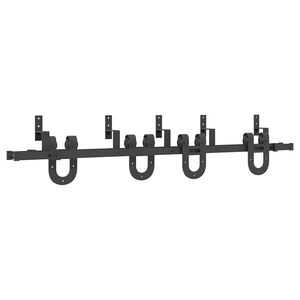 vidaXL Kit de herrajes para puertas correderas acero negro 183 cm