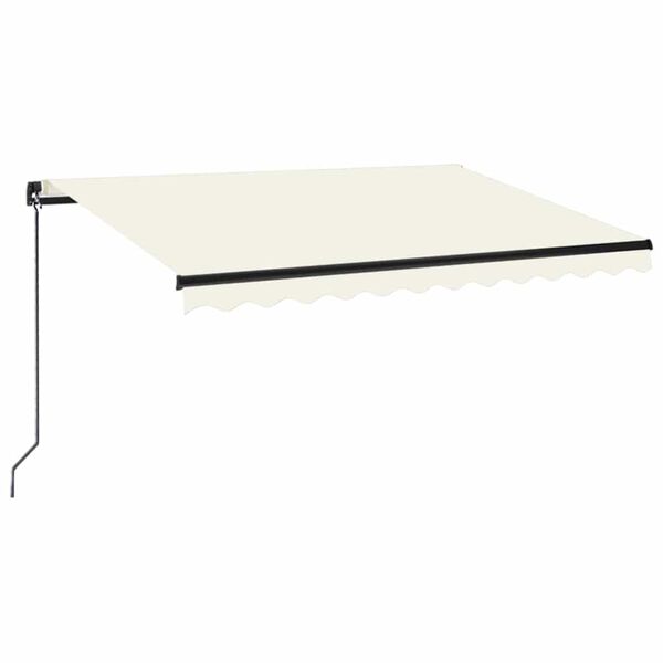 vidaXL Toldo retr&aacute;ctil manual crema 350x250 cm