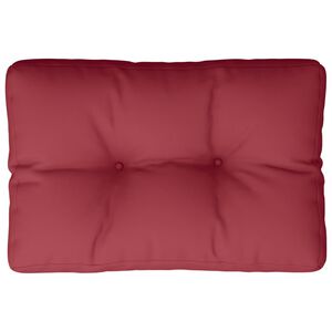 vidaXL Coj&iacute;n para sof&aacute; de palets de tela rojo tinto 50x40x12 cm