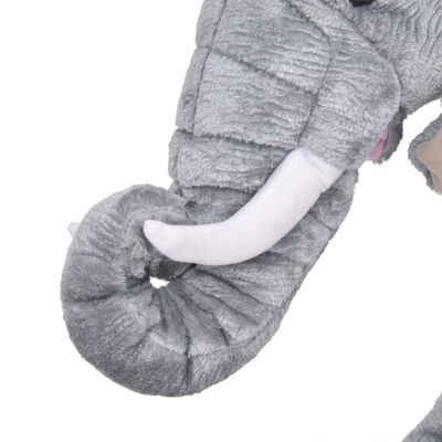 vidaXL Elefante de peluche de pie gris XXL